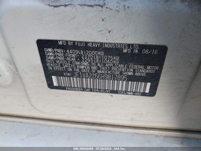 Photo 8 VIN: JF1VA2Z66H9817895 - SUBARU WRX 