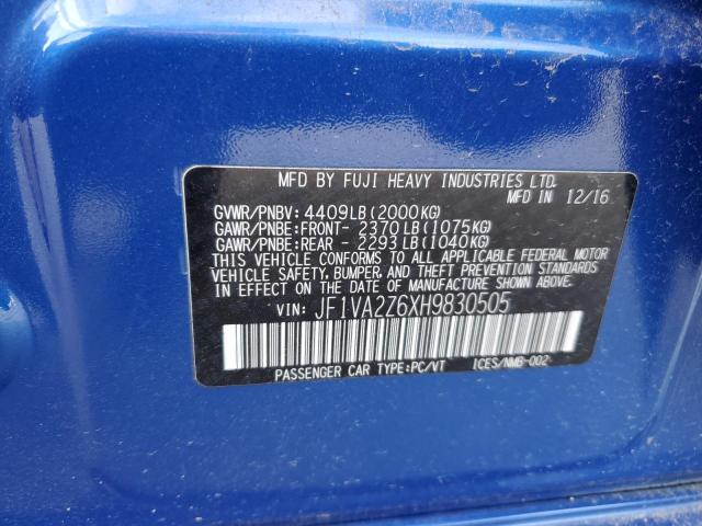 Photo 11 VIN: JF1VA2Z6XH9830505 - SUBARU WRX 