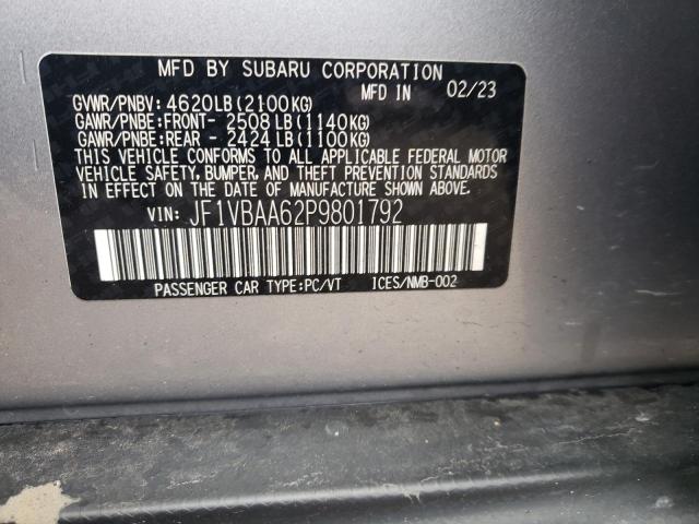 Photo 11 VIN: JF1VBAA62P9801792 - SUBARU WRX 