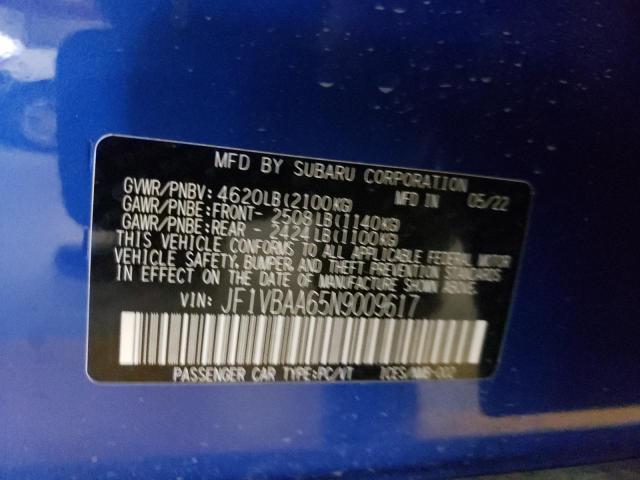 Photo 9 VIN: JF1VBAA65N9009617 - SUBARU WRX 