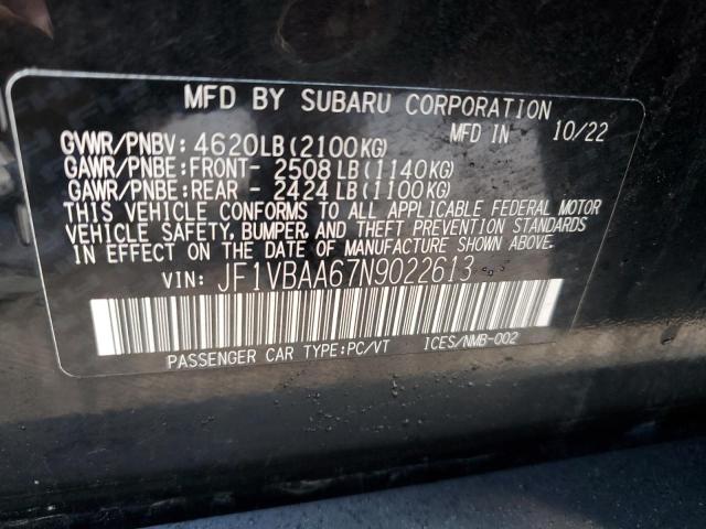 Photo 11 VIN: JF1VBAA67N9022613 - SUBARU WRX 