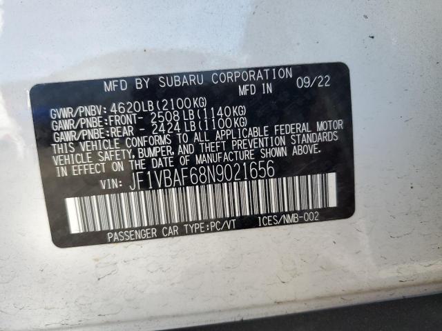 Photo 12 VIN: JF1VBAF68N9021656 - SUBARU WRX 