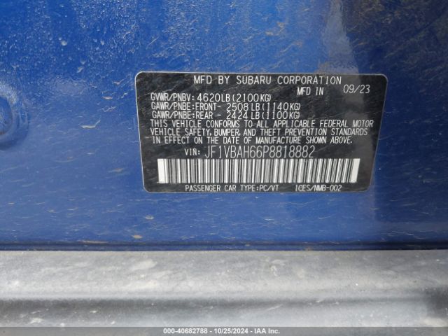 Photo 8 VIN: JF1VBAH66P8818882 - SUBARU WRX 