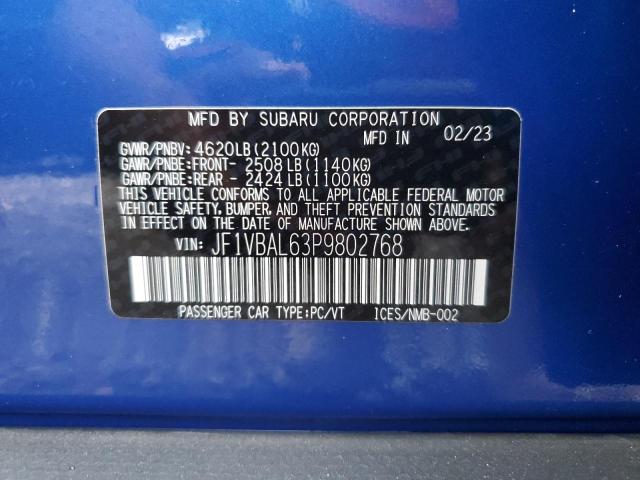 Photo 11 VIN: JF1VBAL63P9802768 - SUBARU WRX 