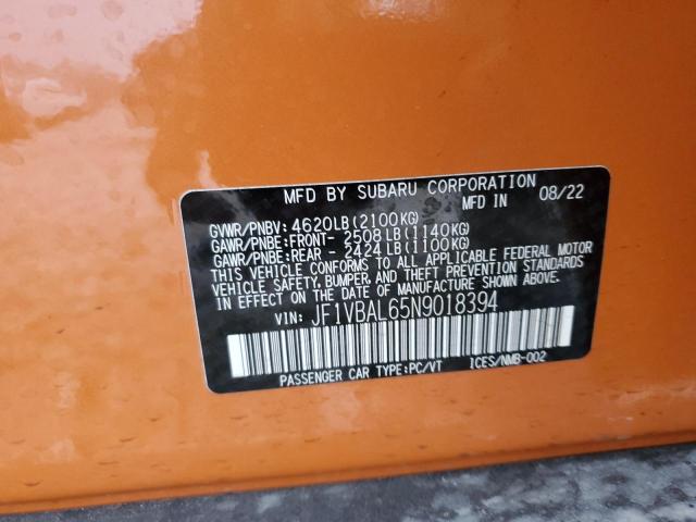 Photo 12 VIN: JF1VBAL65N9018394 - SUBARU WRX 