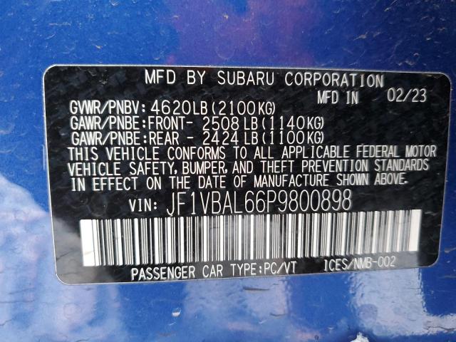 Photo 12 VIN: JF1VBAL66P9800898 - SUBARU WRX 