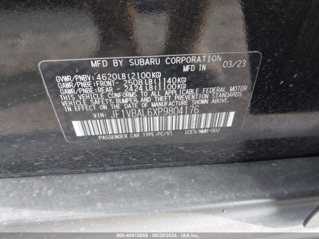 Photo 8 VIN: JF1VBAL6XP9804176 - SUBARU WRX 