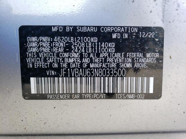 Photo 11 VIN: JF1VBAU63N8033500 - SUBARU WRX GT 