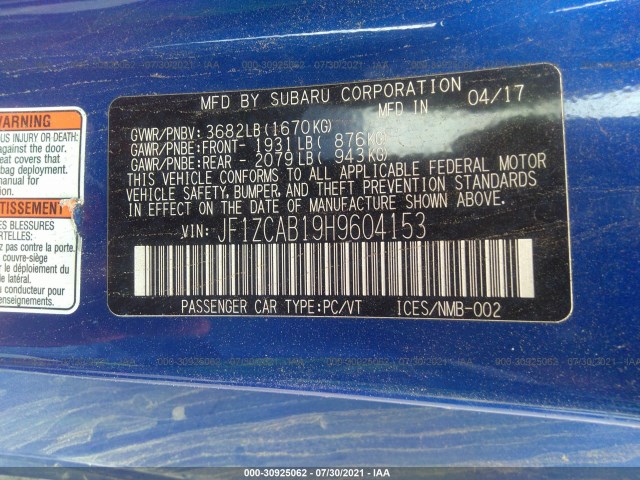 Photo 8 VIN: JF1ZCAB19H9604153 - SUBARU BRZ 