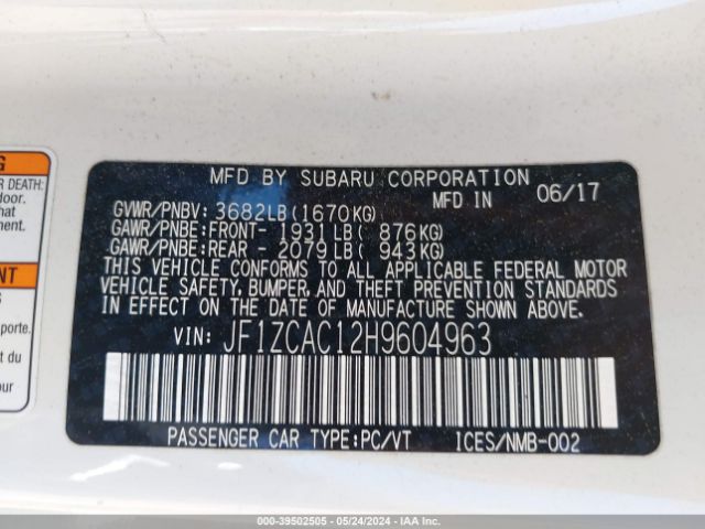 Photo 8 VIN: JF1ZCAC12H9604963 - SUBARU BRZ 