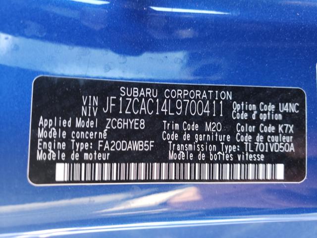 Photo 9 VIN: JF1ZCAC14L9700411 - SUBARU BRZ LIMITE 