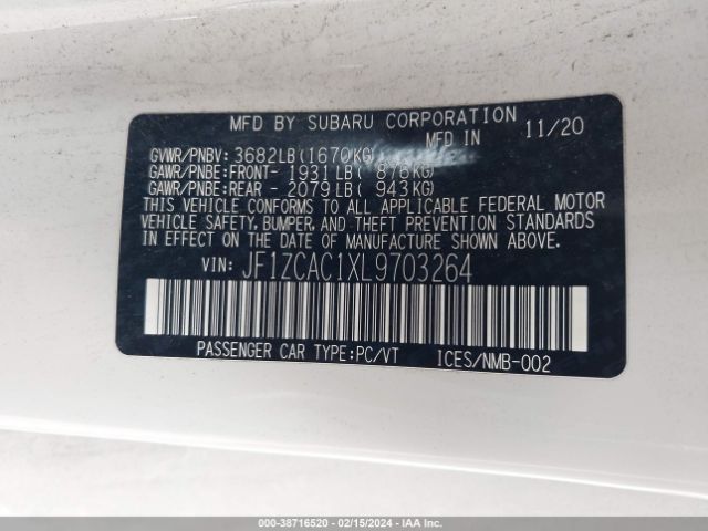 Photo 8 VIN: JF1ZCAC1XL9703264 - SUBARU BRZ 