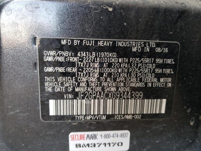 Photo 12 VIN: JF2GPAACXG9344399 - SUBARU CROSSTREK 