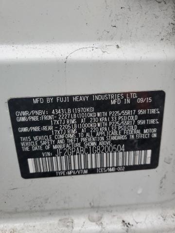 Photo 11 VIN: JF2GPABC1G8200504 - SUBARU CROSSTREK 