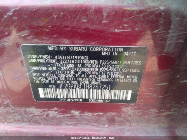 Photo 8 VIN: JF2GPABC1H8267251 - SUBARU CROSSTREK 