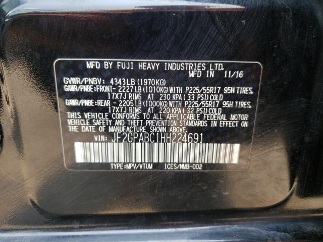 Photo 9 VIN: JF2GPABC1HH224691 - SUBARU CROSSTREK 