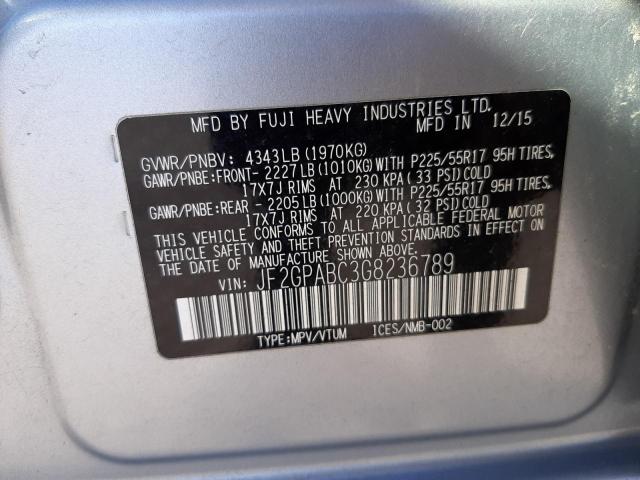 Photo 12 VIN: JF2GPABC3G8236789 - SUBARU CROSSTREK 