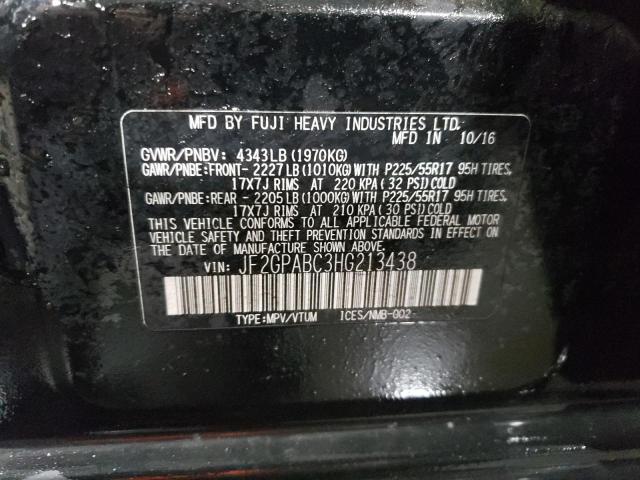 Photo 12 VIN: JF2GPABC3HG213438 - SUBARU CROSSTREK 