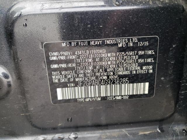 Photo 12 VIN: JF2GPABC4G9238285 - SUBARU CROSSTREK 