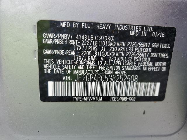 Photo 12 VIN: JF2GPABC5G8252508 - SUBARU CROSSTREK 