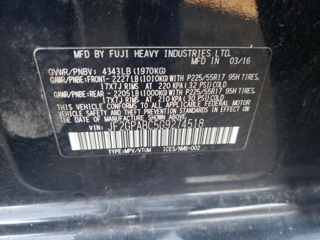 Photo 11 VIN: JF2GPABC5G9274518 - SUBARU CROSSTREK 