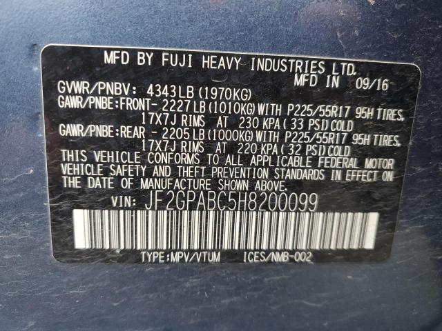 Photo 11 VIN: JF2GPABC5H8200099 - SUBARU CROSSTREK 