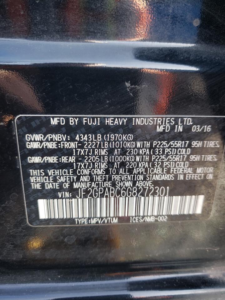 Photo 11 VIN: JF2GPABC6G8272301 - SUBARU CROSSTREK 