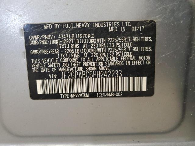 Photo 12 VIN: JF2GPABC6HH242233 - SUBARU CROSSTREK 