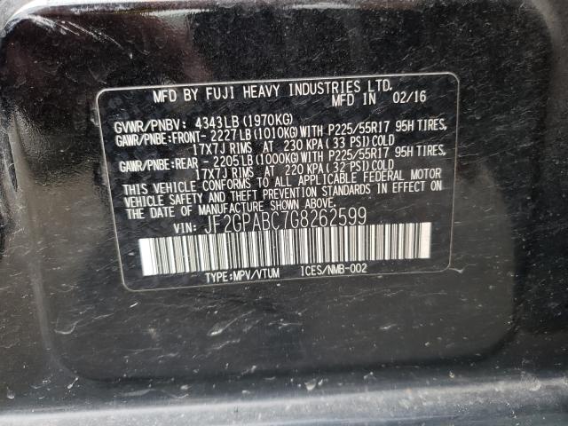 Photo 9 VIN: JF2GPABC7G8262599 - SUBARU CROSSTREK 