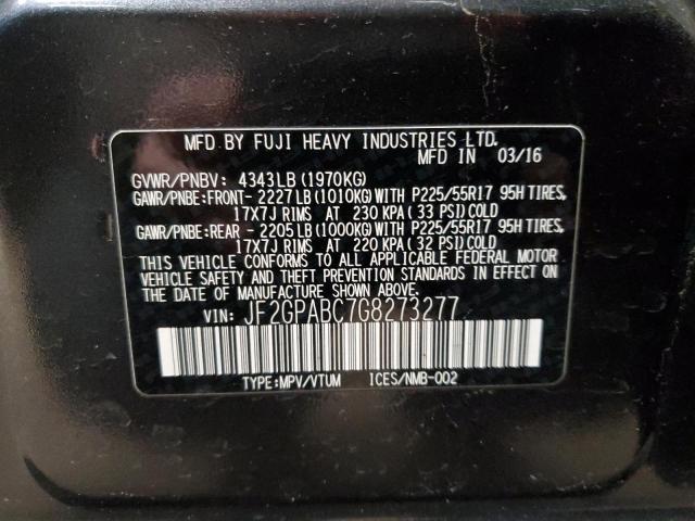 Photo 11 VIN: JF2GPABC7G8273277 - SUBARU CROSSTREK 