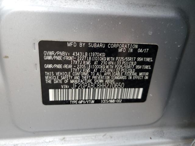 Photo 12 VIN: JF2GPABC8HH270650 - SUBARU CROSSTREK 