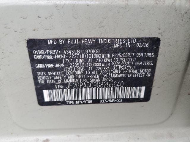 Photo 11 VIN: JF2GPABC9G8255640 - SUBARU CROSSTREK 