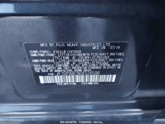 Photo 8 VIN: JF2GPABC9G8324598 - SUBARU CROSSTREK 