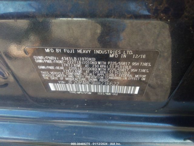 Photo 8 VIN: JF2GPABC9HH236622 - SUBARU CROSSTREK 