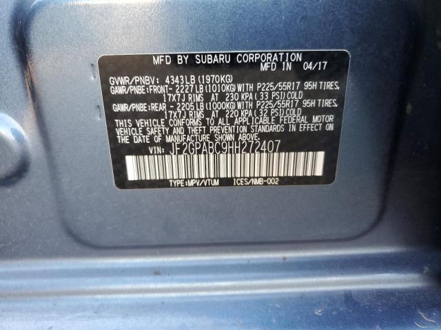 Photo 11 VIN: JF2GPABC9HH272407 - SUBARU CROSSTREK 