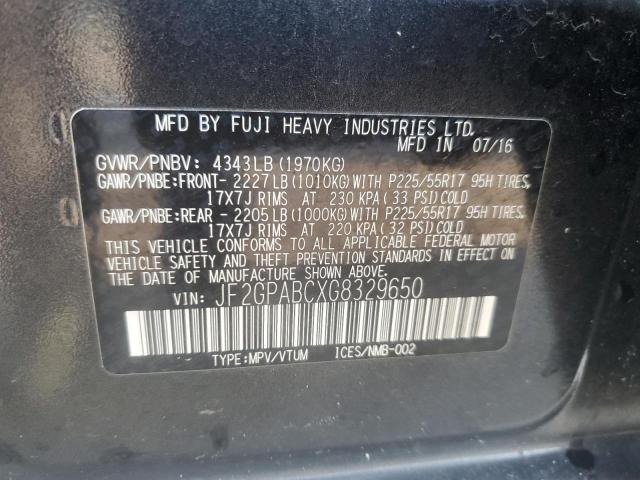 Photo 11 VIN: JF2GPABCXG8329650 - SUBARU CROSSTREK 