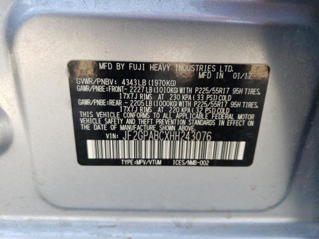 Photo 13 VIN: JF2GPABCXHH243076 - SUBARU CROSSTREK 