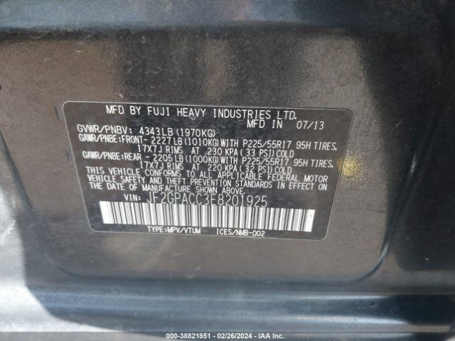 Photo 8 VIN: JF2GPACC3E8201925 - SUBARU XV CROSSTREK 