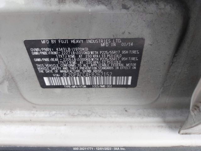 Photo 8 VIN: JF2GPACC4E8262152 - SUBARU XV CROSSTREK 