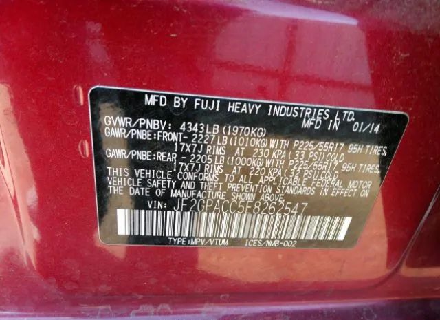 Photo 8 VIN: JF2GPACC5E8262547 - SUBARU XV CROSSTREK 