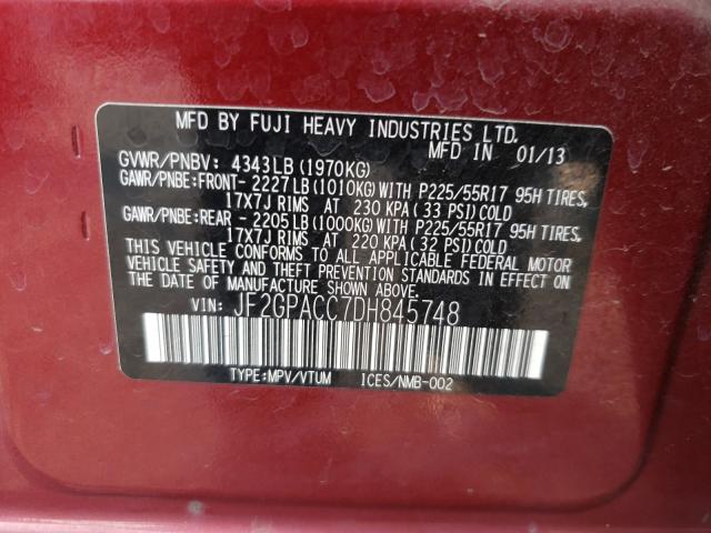 Photo 9 VIN: JF2GPACC7DH845748 - SUBARU XV CROSSTR 