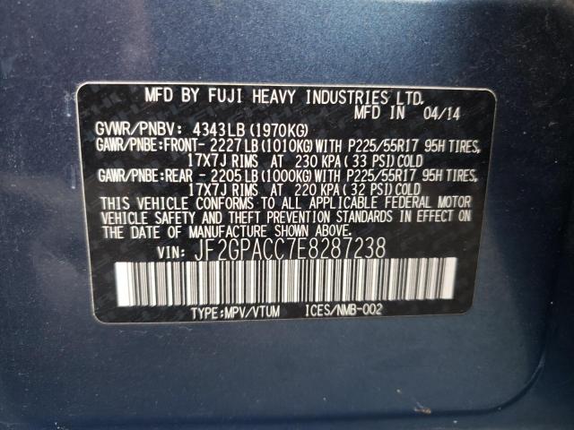 Photo 12 VIN: JF2GPACC7E8287238 - SUBARU XV 