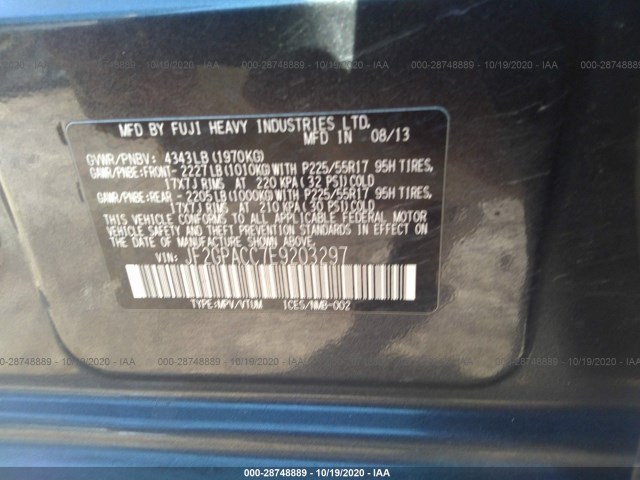 Photo 8 VIN: JF2GPACC7E9203297 - SUBARU XV CROSSTREK 