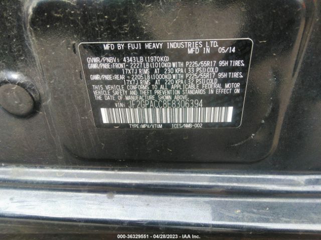 Photo 8 VIN: JF2GPACC8E8306394 - SUBARU XV CROSSTREK 