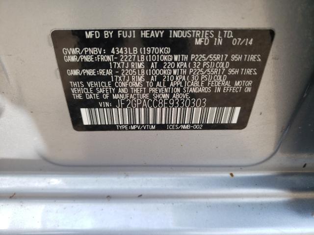 Photo 9 VIN: JF2GPACC8E9330303 - SUBARU XV CROSSTR 