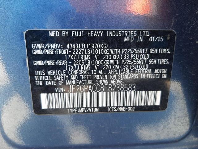 Photo 12 VIN: JF2GPACC8F8238583 - SUBARU XV CROSSTR 