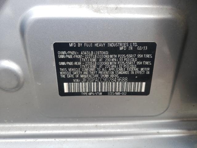 Photo 9 VIN: JF2GPACC9D2849688 - SUBARU XV CROSSTR 