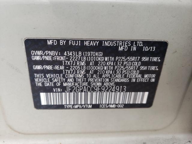 Photo 9 VIN: JF2GPACC9E9224913 - SUBARU XV CROSSTR 