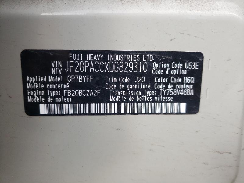 Photo 9 VIN: JF2GPACCXDG829310 - SUBARU XV CROSSTR 