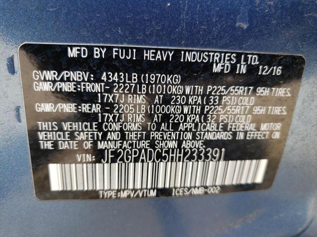 Photo 11 VIN: JF2GPADC5HH233391 - SUBARU CROSSTREK 